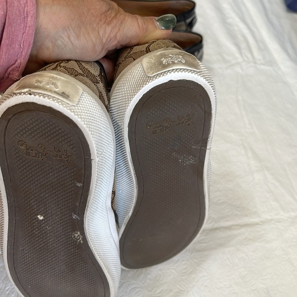 COACH BROWN Slip-On Shoes with COACH C PATTERN - Picture 4 of 6